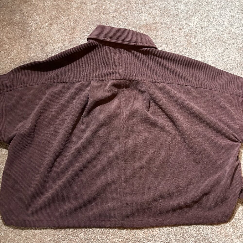 Thread & Supply Maroon Corduroy Shacket - Medium - Picture 5 of 5